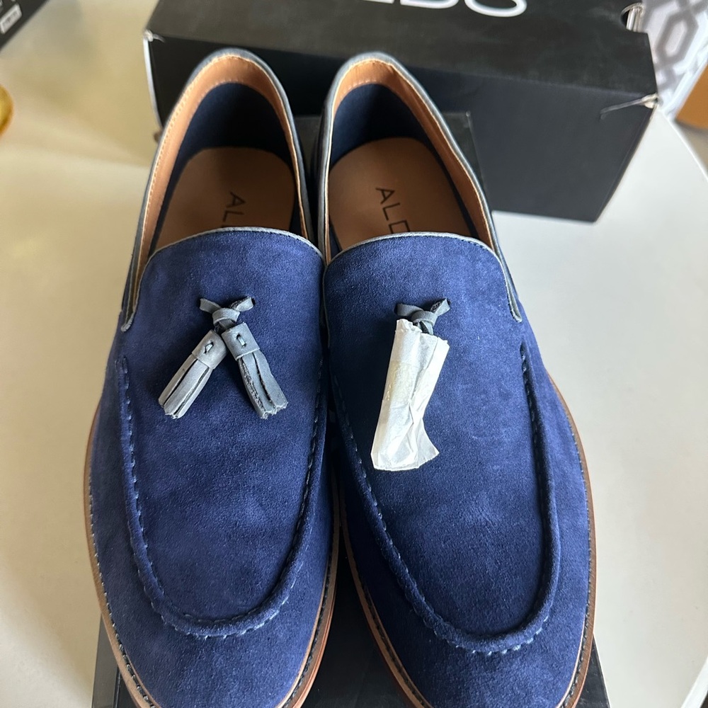 Aldo Men's Navy Tassel Loafers